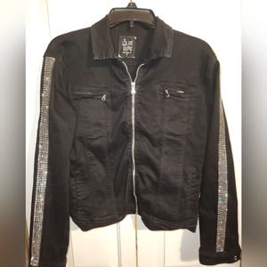 Blue Topic Brand Denim Rhinestone Jean Jacket